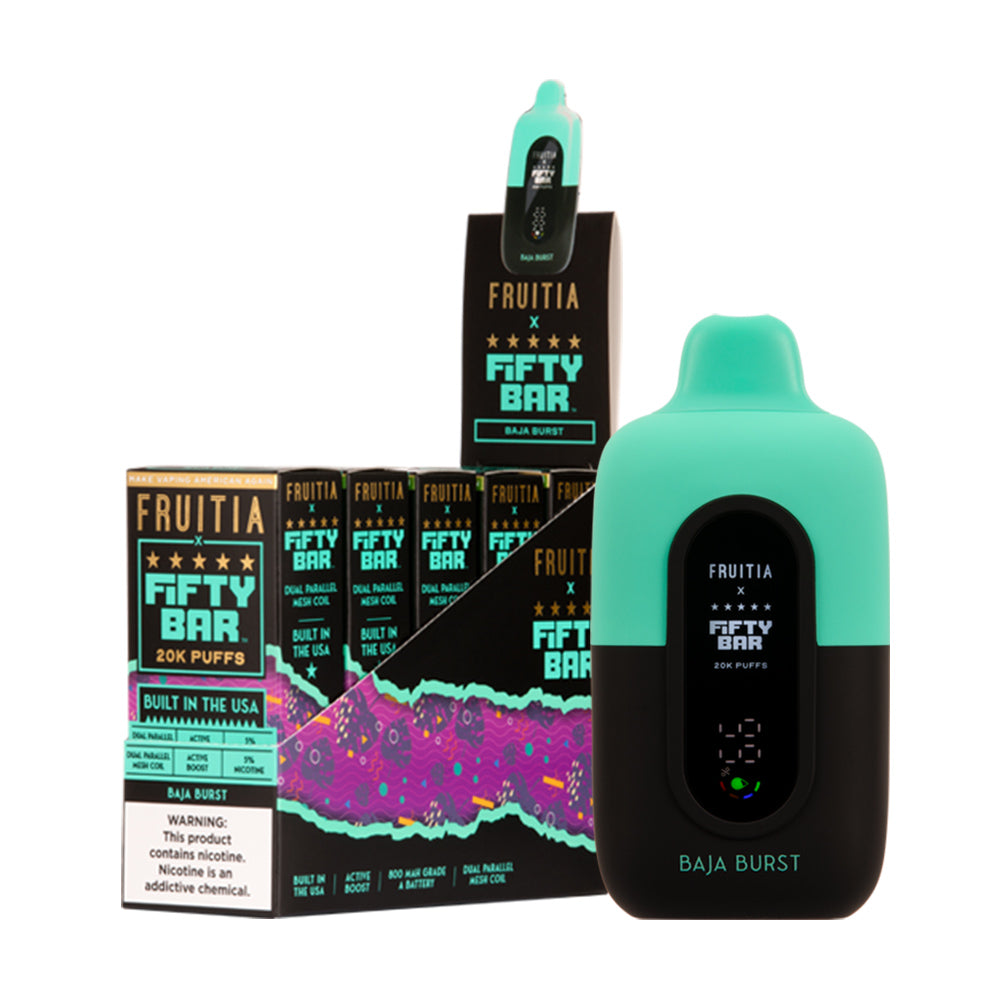 Fruitia X Fifty Bar 20K Disposable pods 5%(Display Box of 5)