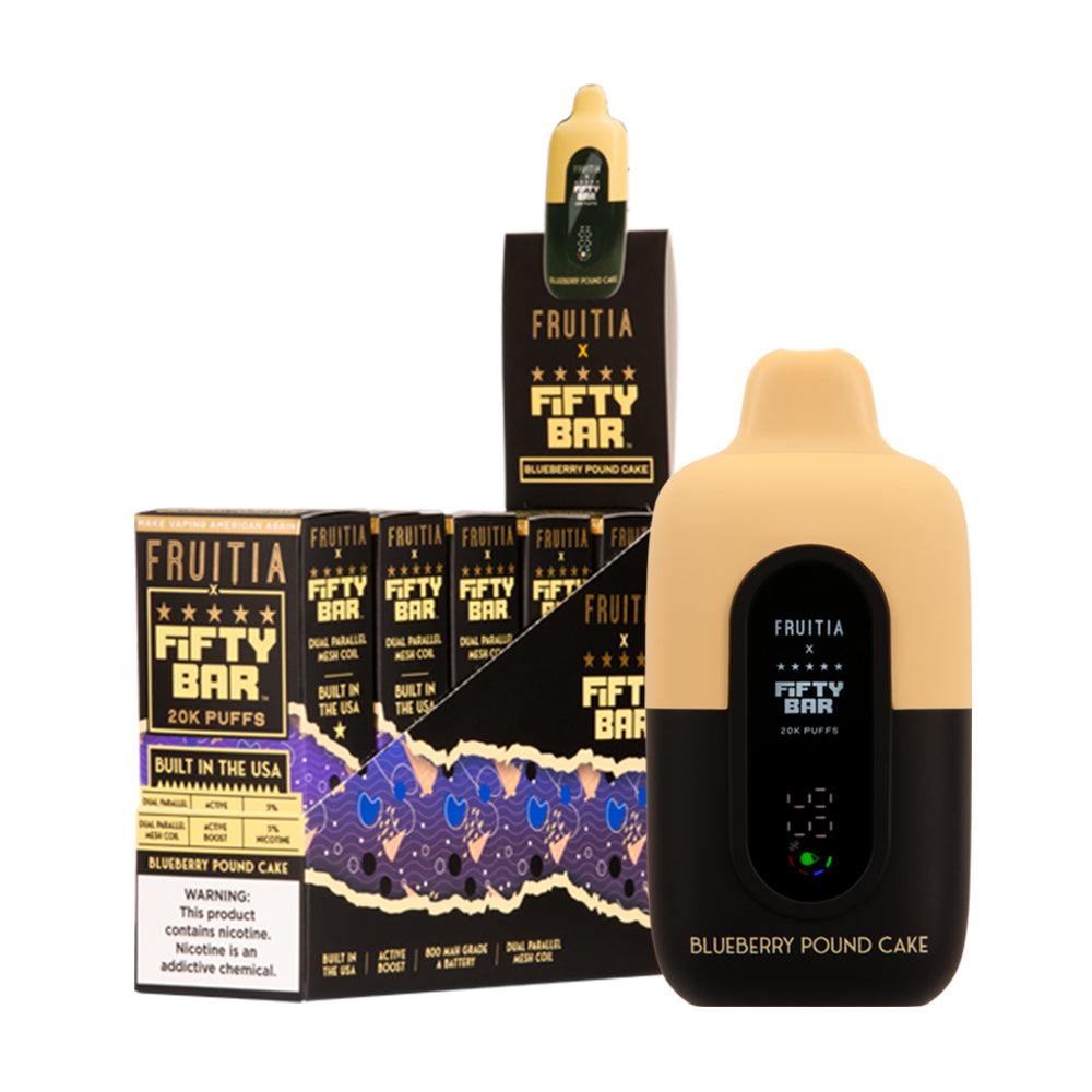 Fruitia X Fifty Bar 20K Disposable pods 5%(Display Box of 5)