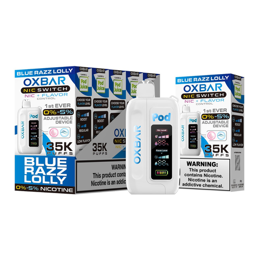 OXBAR X Pod Juice Nic Switch 35K Disposable Vape 5%(Display Box of 5)