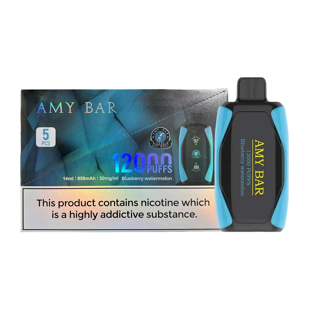 Amy Bar 12K Disposable 5%(Display Box of 5)