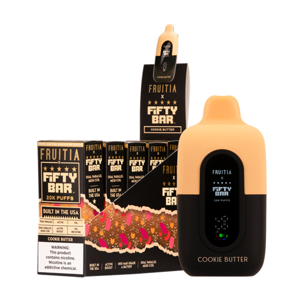 Fruitia X Fifty Bar 20K Disposable pods 5%(Display Box of 5)