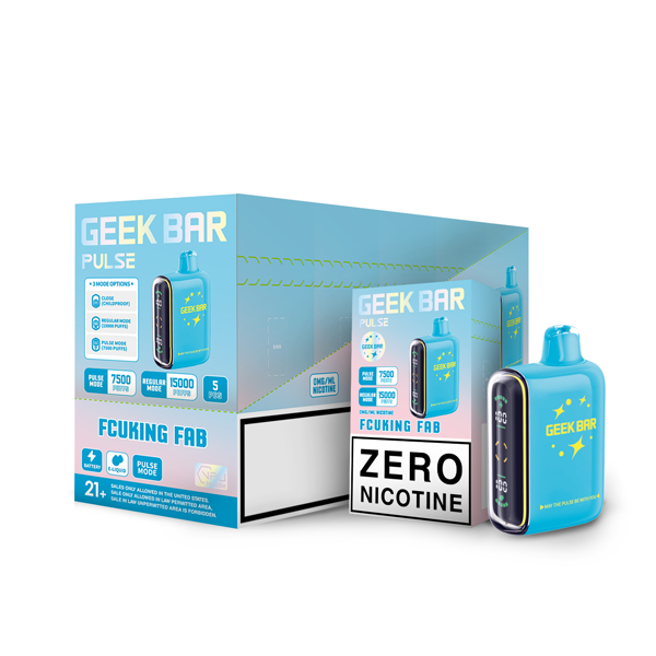 GEEK BAR Pulse 15k 0% Nicotine Disposable (Display box of 5)