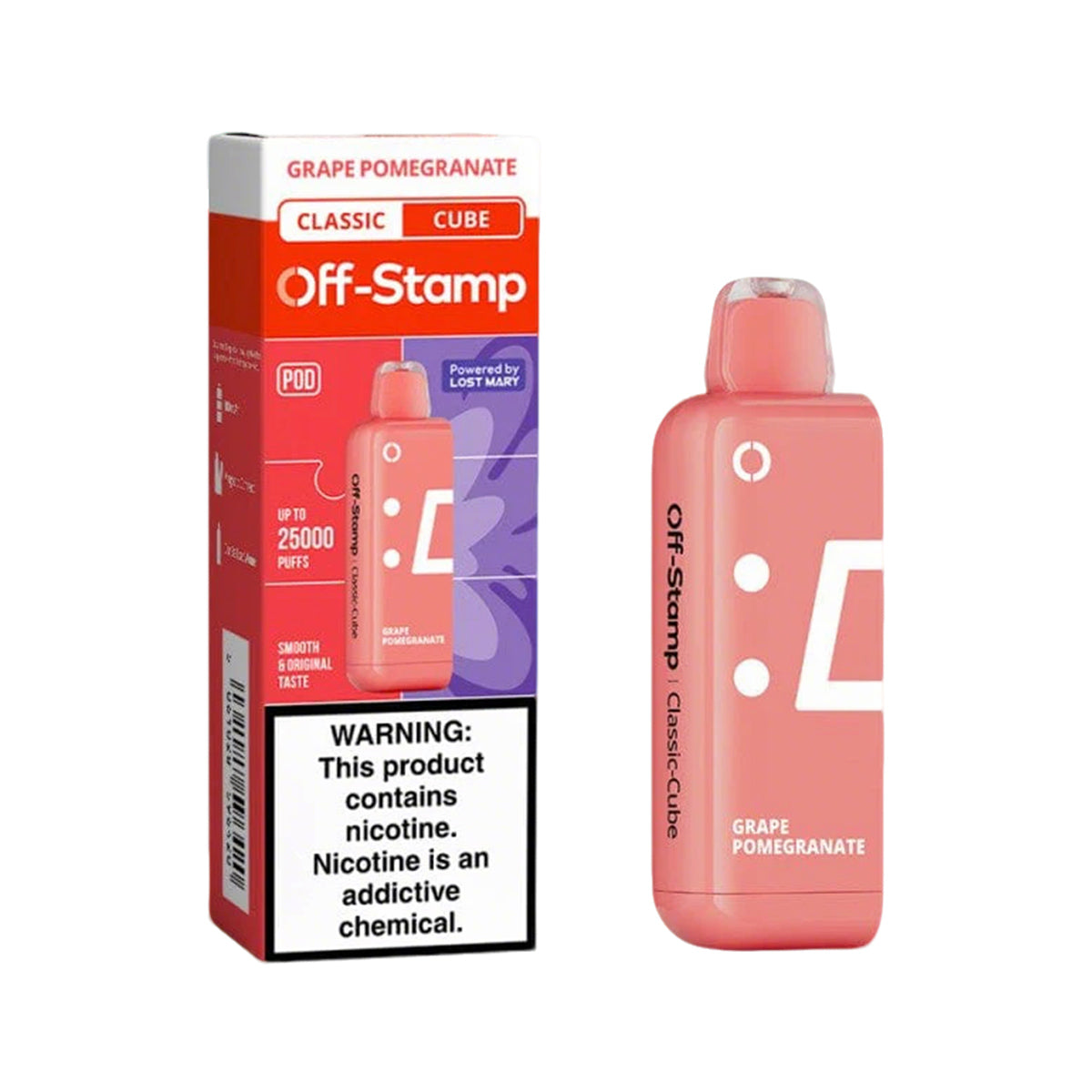 Off-Stamp X Cube Classic Cube 25K Disposable Pod 5% (Display Box of 5)