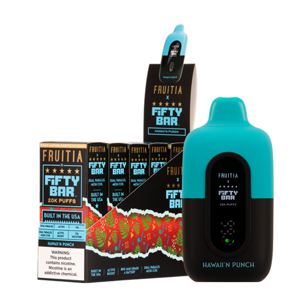 Fruitia X Fifty Bar 20K Disposable pods 5%(Display Box of 5)