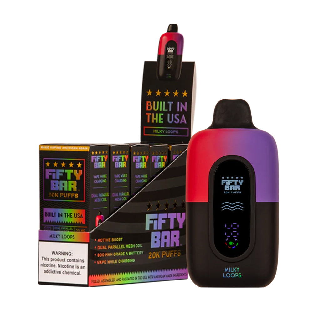 Fifty Bar 20K Disposable Pods 5%(Display Box of 5)