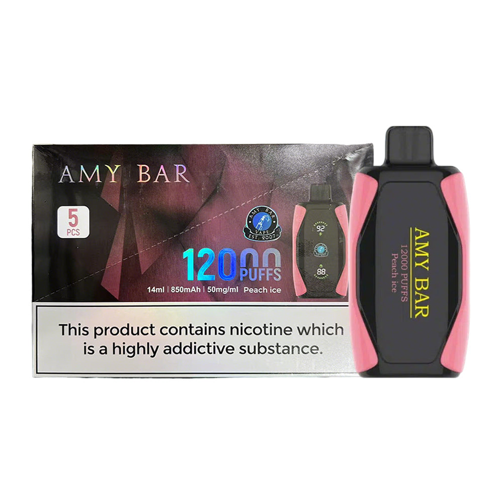 Amy Bar 12K Disposable 5%(Display Box of 5)