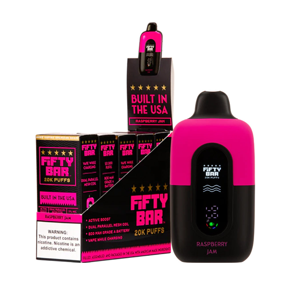 Fifty Bar 20K Disposable Pods 5%(Display Box of 5)