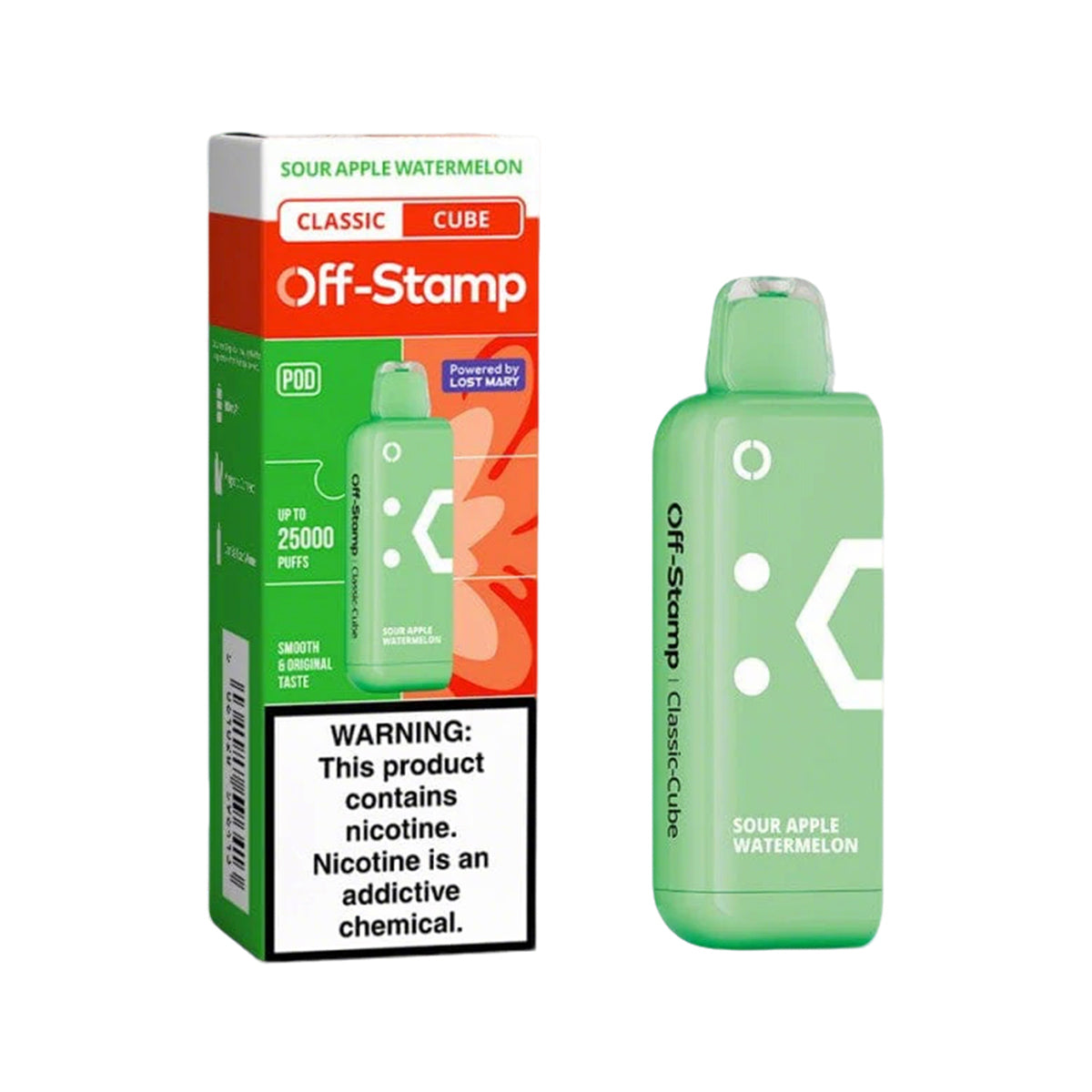 Off-Stamp X Cube Classic Cube 25K Disposable Pod 5% (Display Box of 5)
