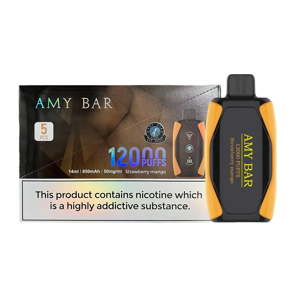 Amy Bar 12K Disposable 5%(Display Box of 5)