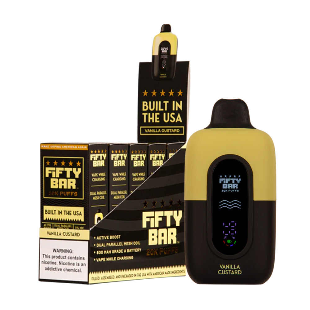 Fifty Bar 20K Disposable Pods 5%(Display Box of 5)