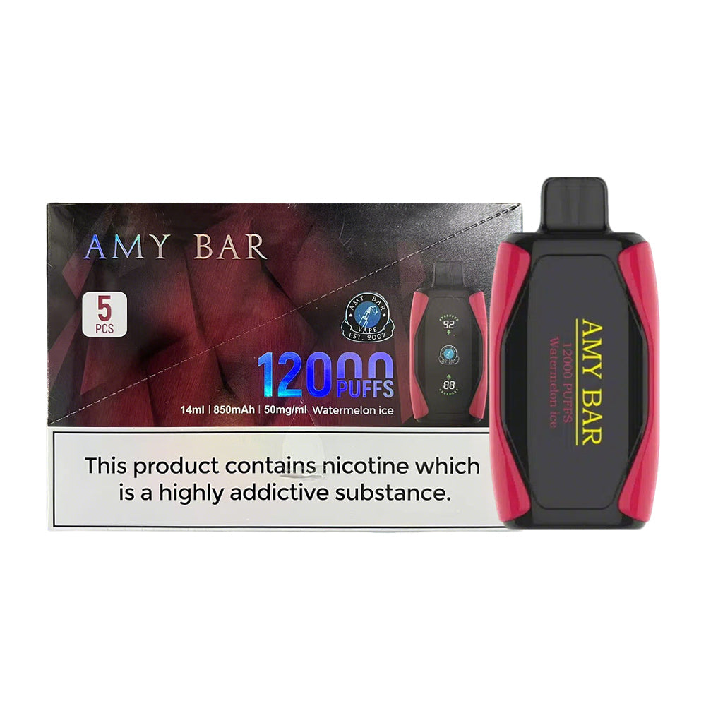 Amy Bar 12K Disposable 5%(Display Box of 5)
