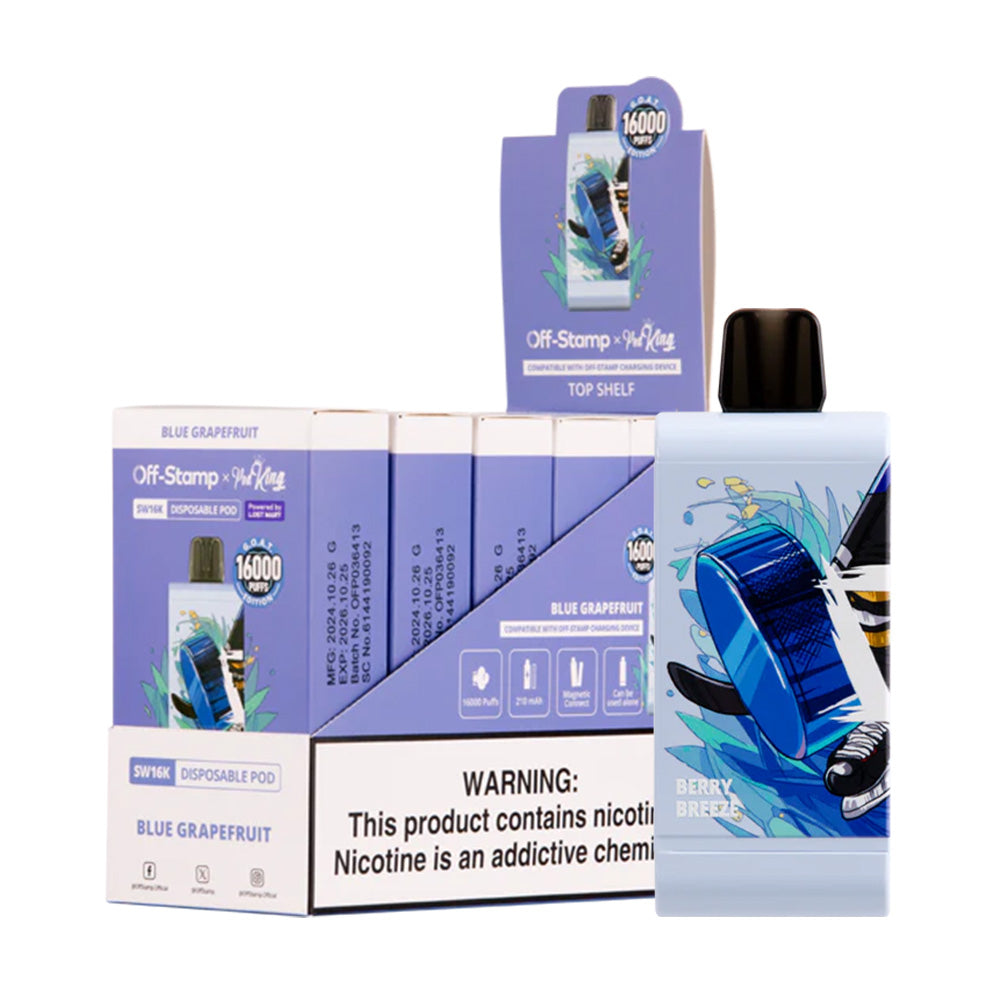 Off Stamp x Pod King SW16K Disposable Vape Pods 5% (display box of 5)
