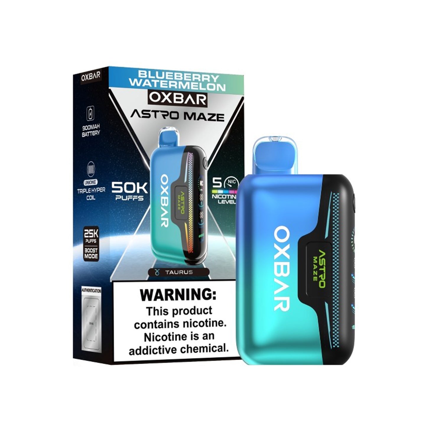 Oxbar Astro Maze 50K Disposable 5% (Display Box of 5)
