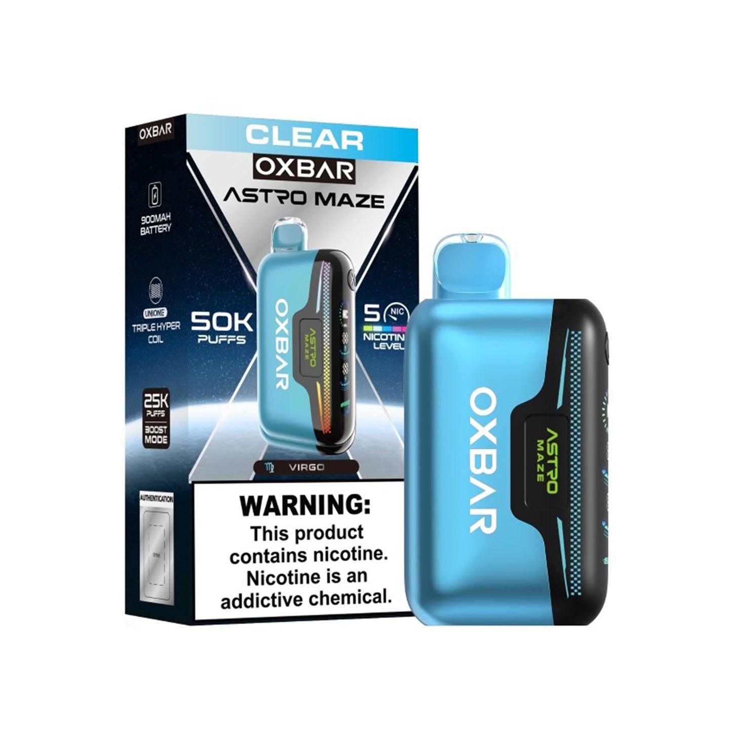 Oxbar Astro Maze 50K Disposable 5% (Display Box of 5)