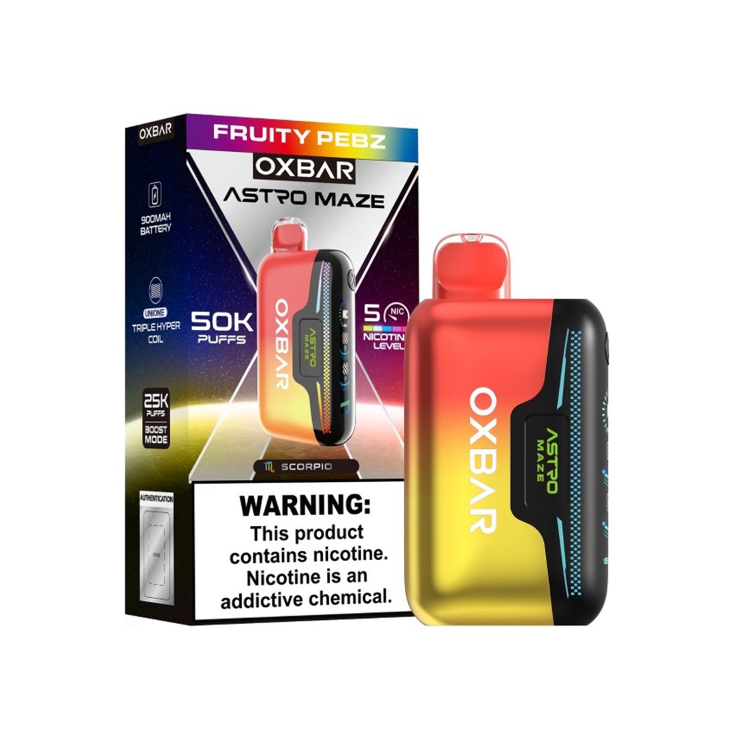 Oxbar Astro Maze 50K Disposable 5% (Display Box of 5)
