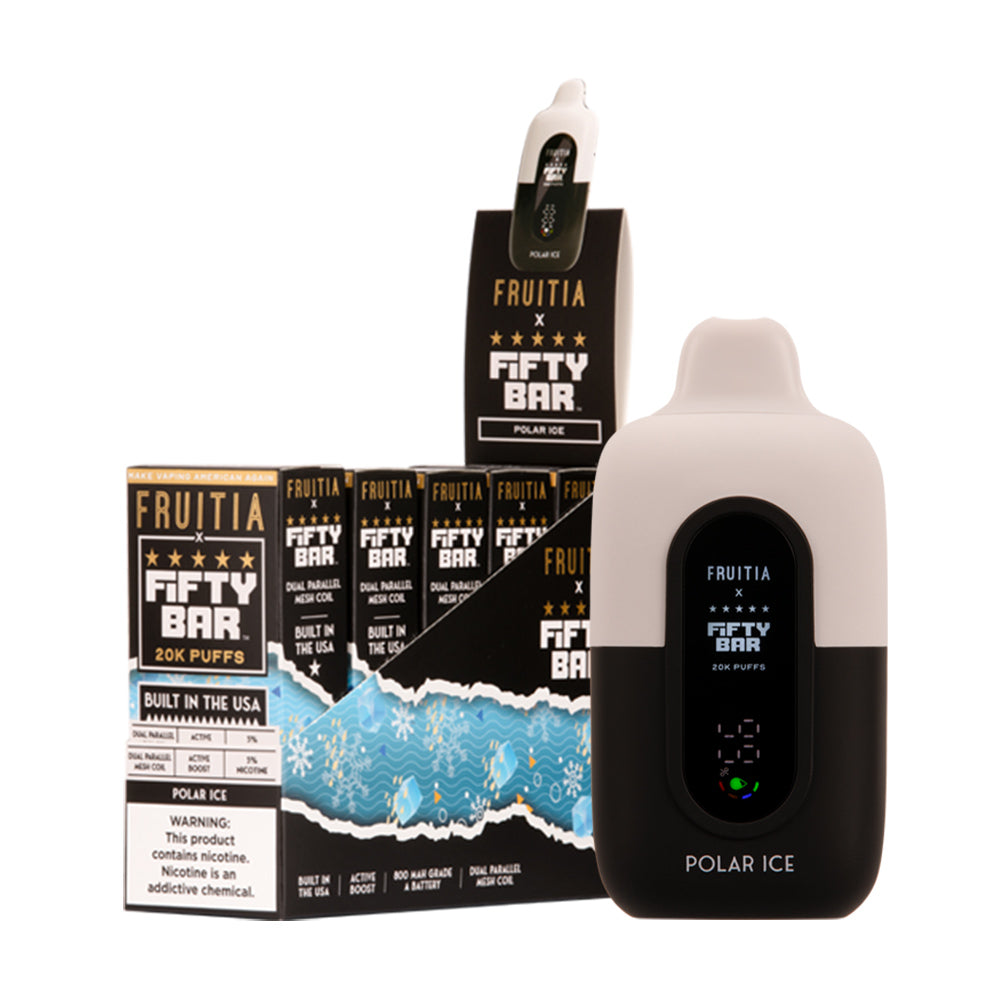 Fruitia X Fifty Bar 20K Disposable pods 5%(Display Box of 5)