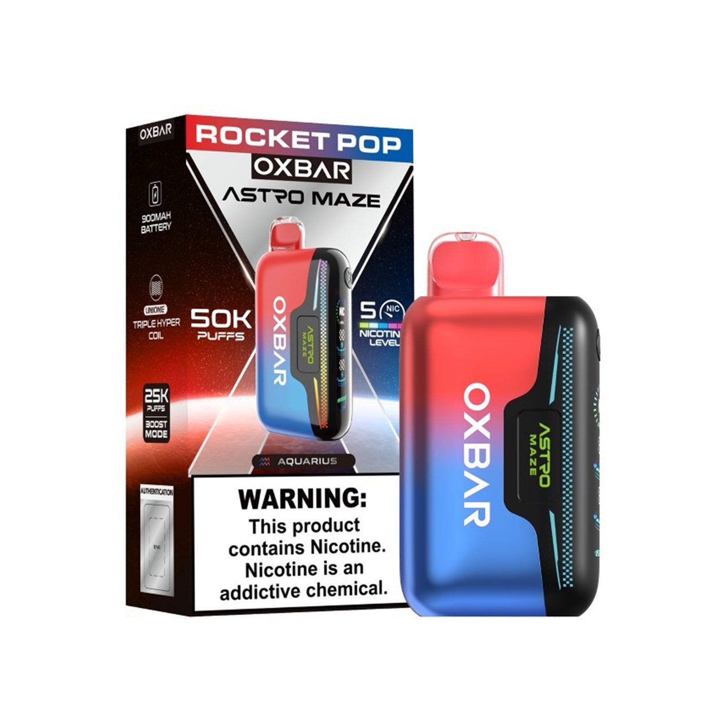 Oxbar Astro Maze 50K Disposable 5% (Display Box of 5)
