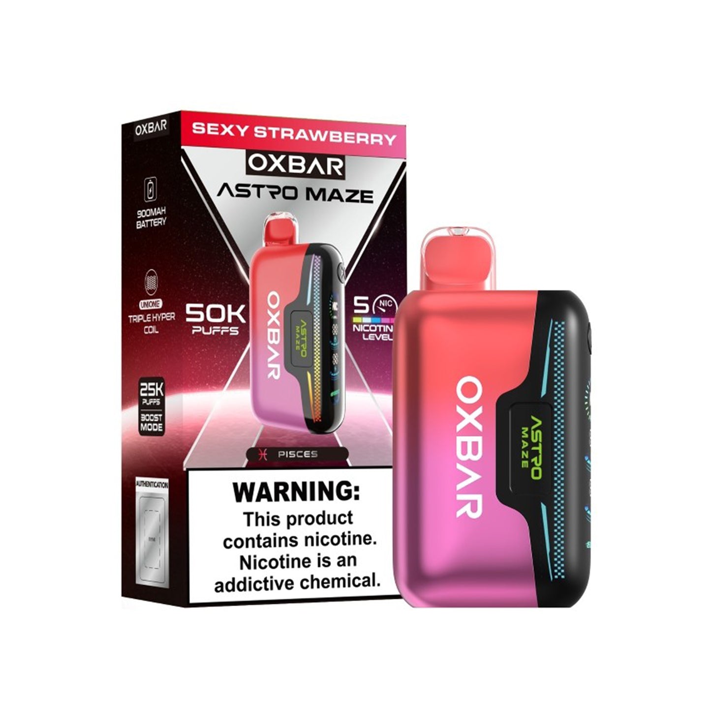 Oxbar Astro Maze 50K Disposable 5% (Display Box of 5)