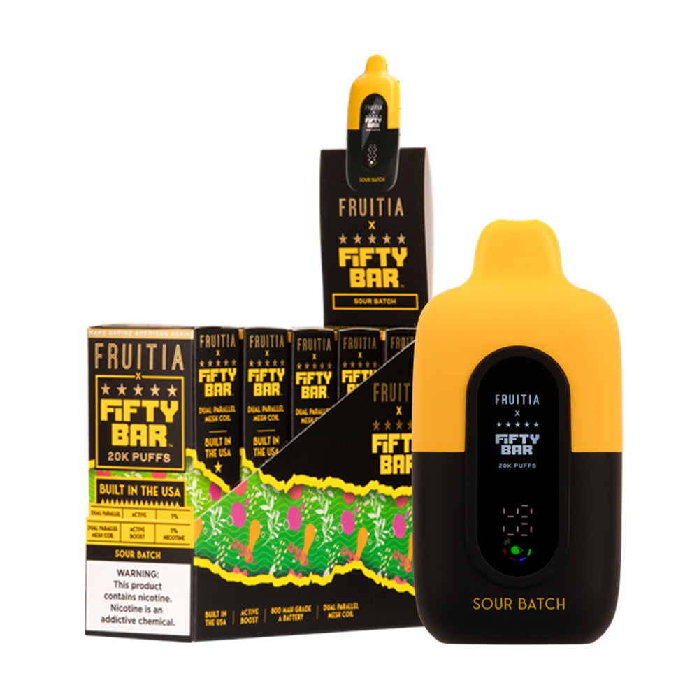 Fruitia X Fifty Bar 20K Disposable pods 5%(Display Box of 5)