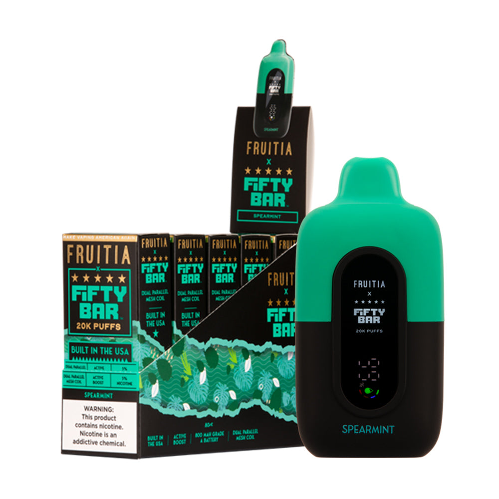 Fruitia X Fifty Bar 20K Disposable pods 5%(Display Box of 5)