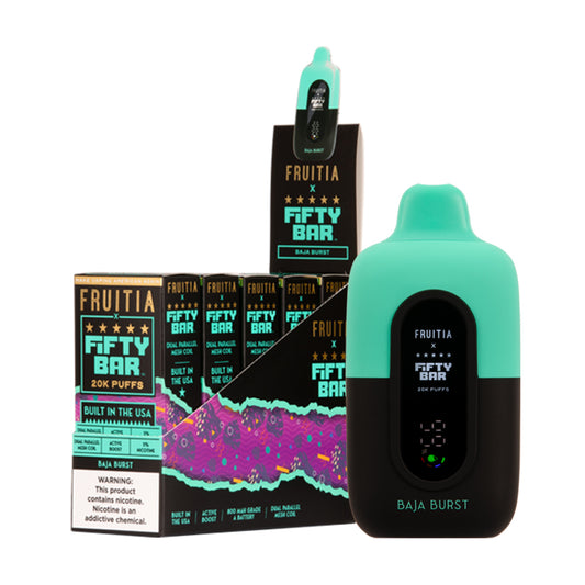 Fruitia X Fifty Bar 20K Disposable pods 5%(Display Box of  5)