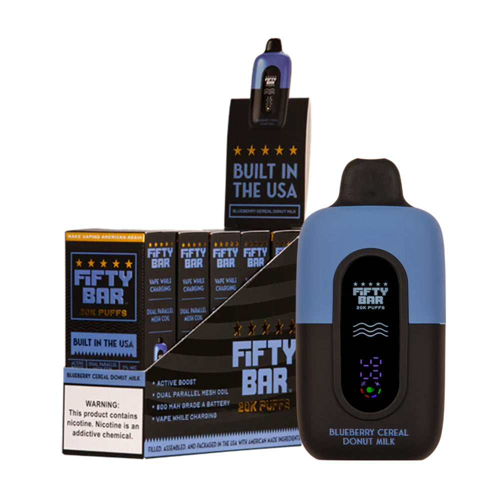 Fifty Bar 20K Disposable Pods 5%(Display Box of 5)