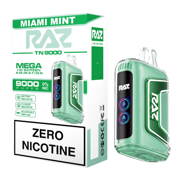 Raz TN9000 Zero Nicotine Disposable (Display Box of 5)