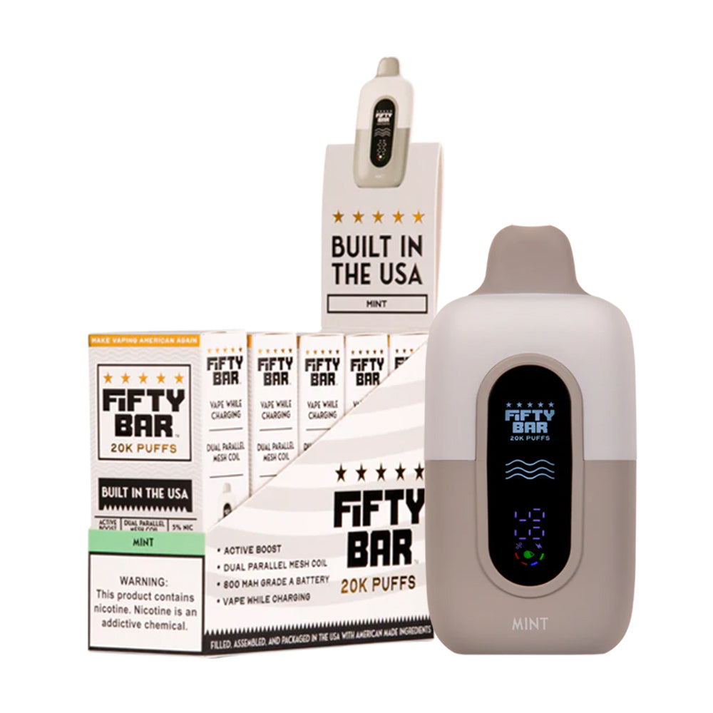 Fifty Bar 20K Disposable Pods 5%(Display Box of 5)