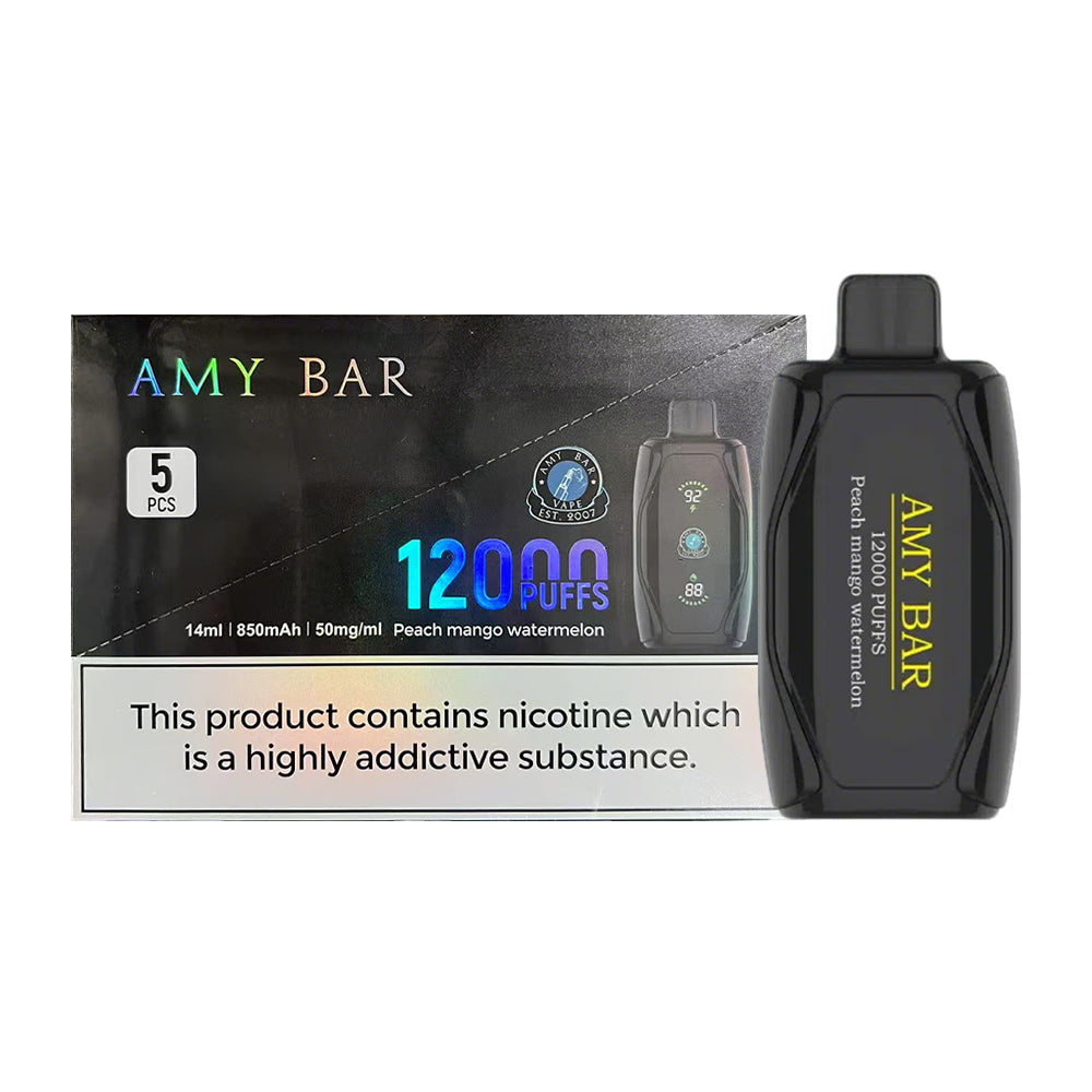 Amy Bar 12K Disposable 5%(Display Box of  5)