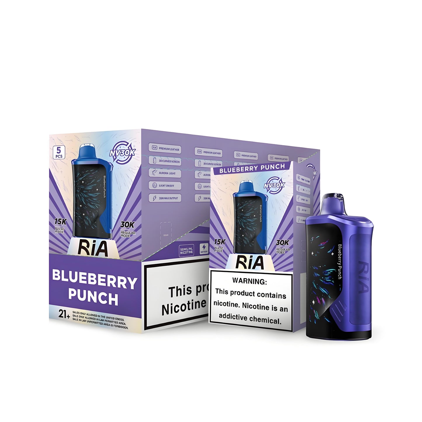 RIA NV30K Disposable 5% (Display Box of 5)