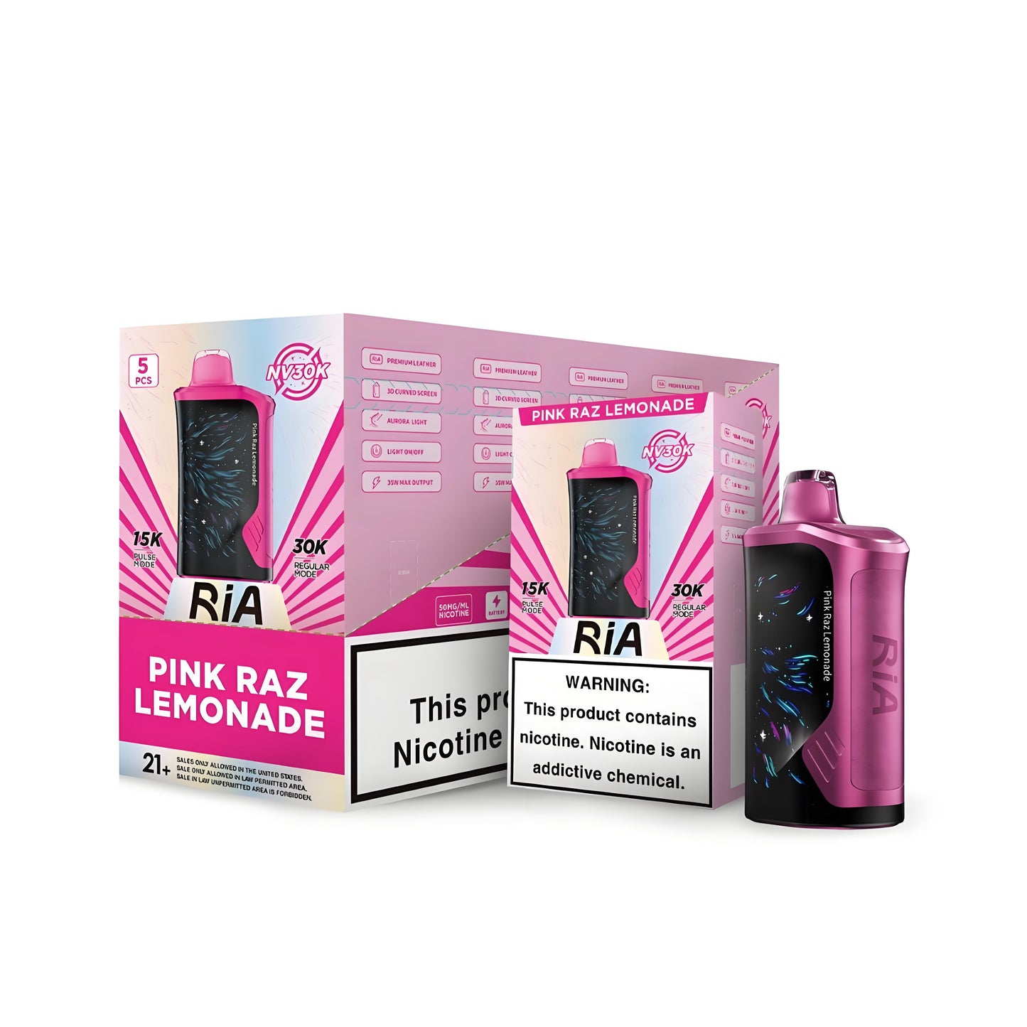 RIA NV30K Disposable 5% (Display Box of 5)