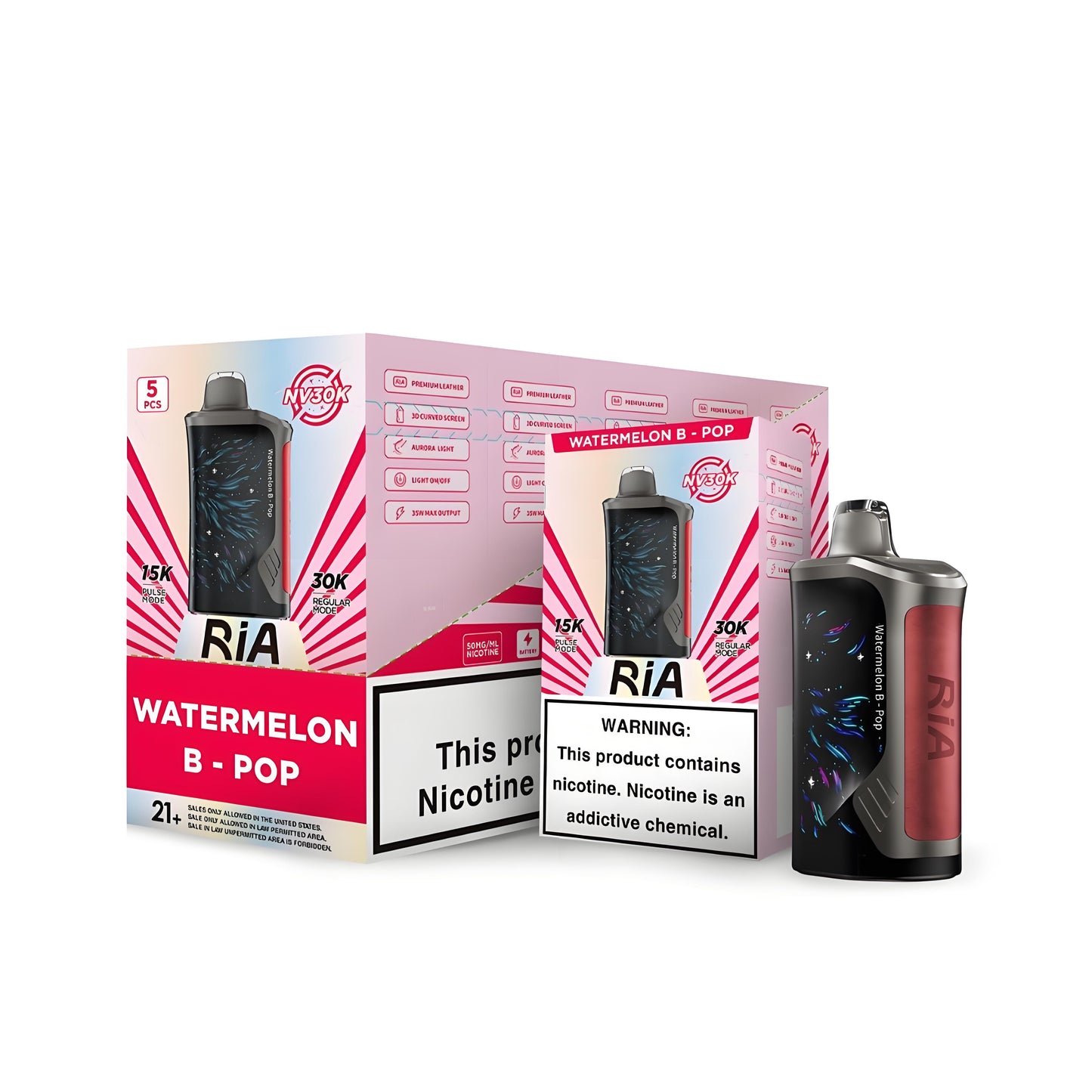 RIA NV30K Disposable 5% (Display Box of 5)