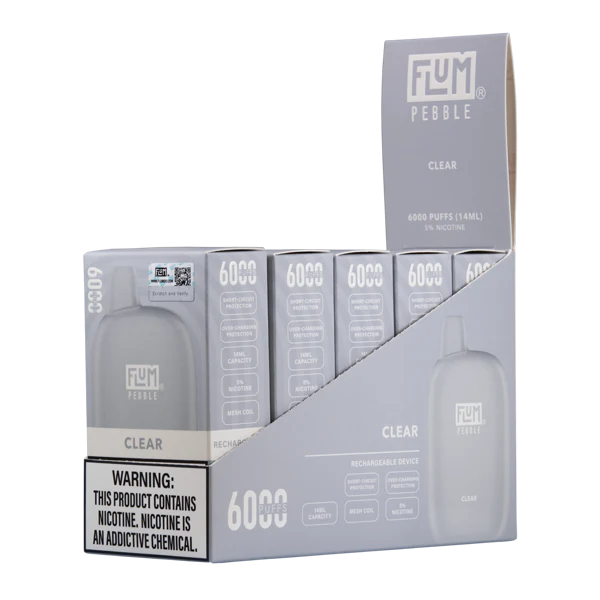 Flum Pebble 6000 Puffs Disposable (Display Box of 10)